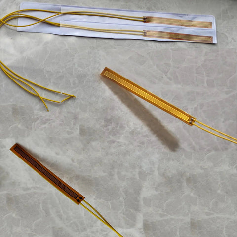 120 Ohm Foil Resistance Strain Gauge 50AA with 0.2m PVC Leads 2 Pack for Material Industry and Science Experiments on backing sheet