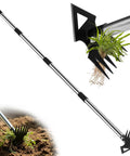 Beefy 56 Inch Long Handle Weed Puller Tool Dual Head 2 In 1 Weed Rake And Garden Hoe for manual weeding in soil