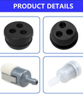2 Pack Repower Fuel Line Kit For Trimmers And Brushcutters With Plug And Play Tank Grommets, Fuel Filter, And Vent