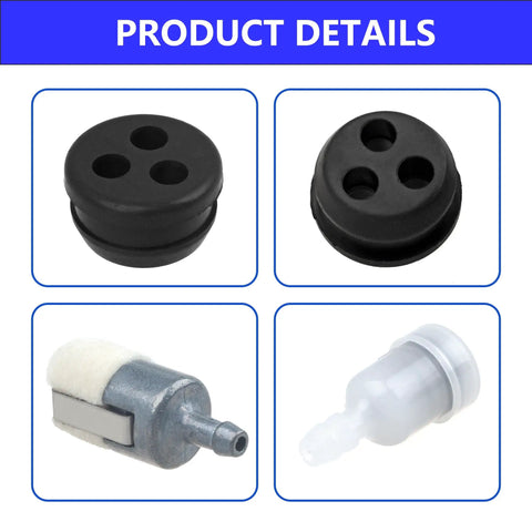 2 Pack Repower Fuel Line Kit For Trimmers And Brushcutters With Plug And Play Tank Grommets, Fuel Filter, And Vent