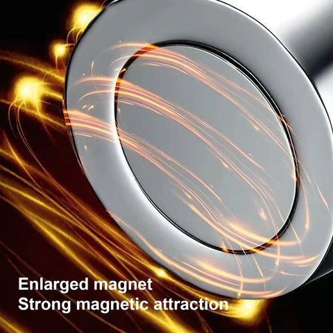 Close-up of enlarged magnet showcasing strong magnetic attraction for Top Tier Magnetic Welding Ground Clamp With Super Strong Suction Base For Fast On Site Shop Work, No Tools Needed, Fits Any Clean Metal Surface Perfectly.