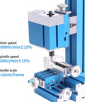 Close-up of Dope Little Mini Milling Machine For Wood And Soft Metals, Compact Hobby Tool W104MA with 24W motor and spindle