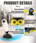 Walk Behind Floor Scrubber Machine With 17 Inch Cleaning Width Lightweight 44 Lb Electric Floor Washer Dryer Heavy Duty All In One Floor Cleaner For Tile Wood And Carpet Ideal For Office And Home Use with dual-brush design in hallway.