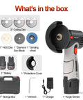 Beast Of A Brushless Cordless Angle Grinder Kit with 19500 RPM Dual 16.8V 2000mAh Batteries 6 Cutting Discs for metal and wood