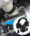 Three Eighths Inch Universal Inner Tie Rod Removal Tool For Quick No Hassle Steering Work Fits All Standard Tie Rods Heavy Duty Wrench For Home Mechanics And Pros Pro Grade Quality Delivers Smooth Removal And Replacement. black carbon steel inner tie rod removal tool in steering repair use