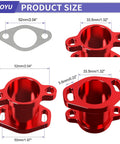 PZ30 30mm Carburetor Upgrade Kit for Predator 420cc 301cc and GX series engines, red intake manifold dimensions shown