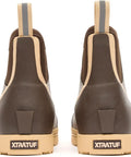 Back view of Wheelhouse Ankle Deck Boot For Men Brown With Dual Density Comfort Insole And Slip Resistant Outsole Built For Severe Wet Conditions