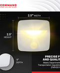 12V LED Motion Activated Step Light For RVs Campers And Trailers Surface Mount With Clear Lens White Frame 2 Pack 2.5 By 2.5 Inch Includes Hardware And Connectors Durable Lighting For Boats, front view