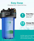 Whole House Water Filter Cartridges 5 Micron 10 By 4.5 Inches CTO Activated Carbon Block Coconut Shell Filter For Home Use diagram