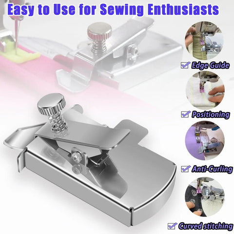 Magnetic Seam Guide For Sewing Machine With Adjustable Presser Foot Clip To Lock Edges Align Stitching And Boost Thick Fabric Accuracy