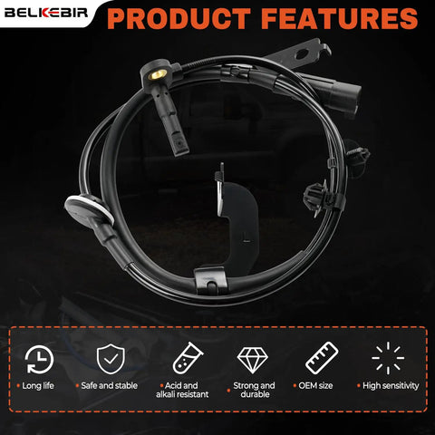Top Tier Plug And Play Front Abs Wheel Speed Sensor Pair For Jeep Compass Patriot Dodge Caliber Knockout Performance features highlighted.