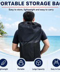 Person carrying portable storage bag for Inflatable Wing Surf Sail For Foil Boards And Windsurfing 4.2m with Durable Oxford PVC