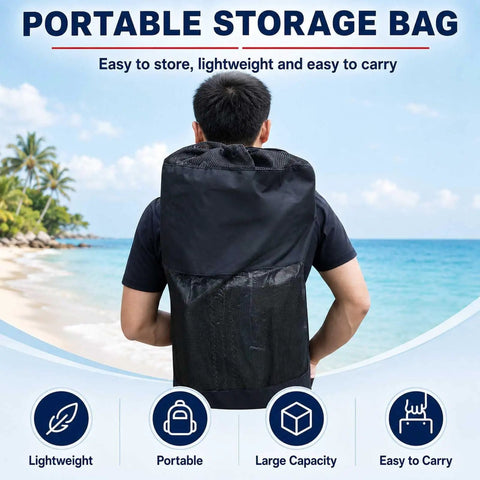 Person carrying portable storage bag for Inflatable Wing Surf Sail For Foil Boards And Windsurfing 4.2m with Durable Oxford PVC