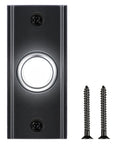 Lighted Metal Door Bell Push Button For Home And Garage Vintage Style LED Door Bell Button Wall Mounted Door Bell Switch With Night Light Easy Install Black with screws