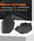 Front Bumper Tow Hook Cover 622A0-6MR0H Direct Replacement For Nissan Rogue Sport 2020-2023, two-piece design in black
