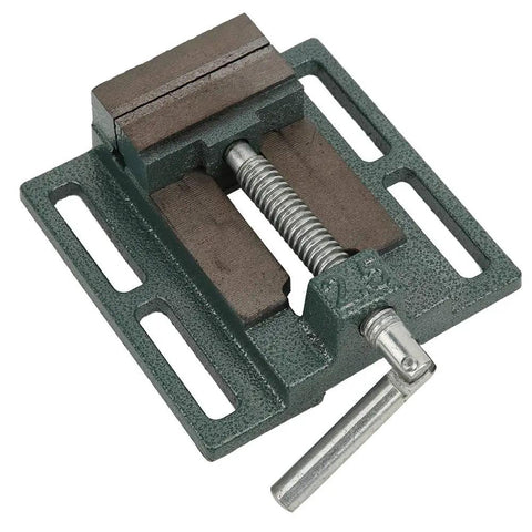2.5In Lock Down Vise With Heightened Widened Jaws For Max Clamping Force And Stable Workholding On Milling Drilling Machines