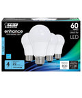LED Light Bulb A19 60W Equivalent 5000K Daylight Dimmable 800 Lumens Energy Saving Omnidirectional box with four bulbs