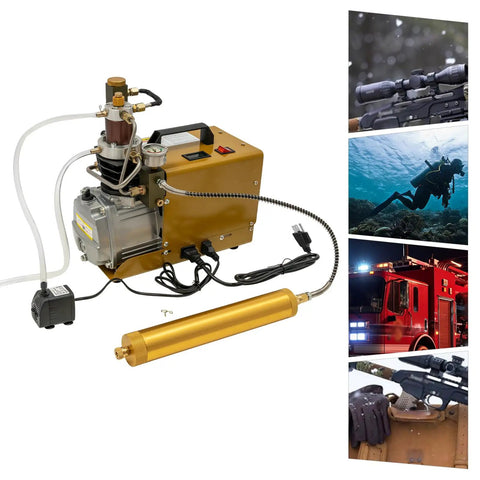 Get Your Breath Back With This Badass Portable High Pressure Air Compressor Pump. Rock Solid Copper Motor And Steel Shell Build Lasts Forever. Easy To Lift Handles Make Industrial Pipeline Inspections A Breeze Or Tire Inflation A Piece Of Pie For Pros