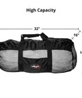 Extra Large Mesh Duffle Bag With Zipper For Scuba Gear And Snorkeling Foldable Lightweight Beach Bag For Water Activities dimensions
