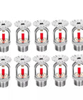 Top Tier 10 Pack Fire Sprinkler Heads Rated 155 Degrees F Quick Response Pendent Style Forged From Heavy Duty Alloy With Sleek Red Glass Bulb For Zero Sweat Residential Or Warehouse Fire Shielding That Holds The Line.