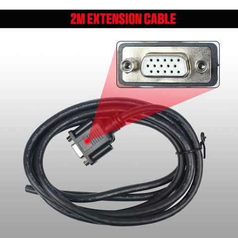 2M extension cable coiled with detailed view of 15-pin connector for Nema 23 Closed Loop Stepper Motor Kit 2Nm Torque, 4.2A Current