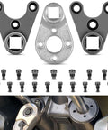 Trim Tilt Pin Wrench Set MT0004 MT0006 MT0009 for Yamaha Suzuki Johnson Evinrude Honda Outboards, with bolts and installed view