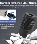 Upgraded 0.4mm hardened steel nozzle for Kobra 3 And Kobra 3 V2 Ceramic Hotend Upgrade Kit with heat resistance detail.