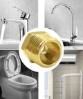 brass NPT to compression reducer for faucet and hose connection