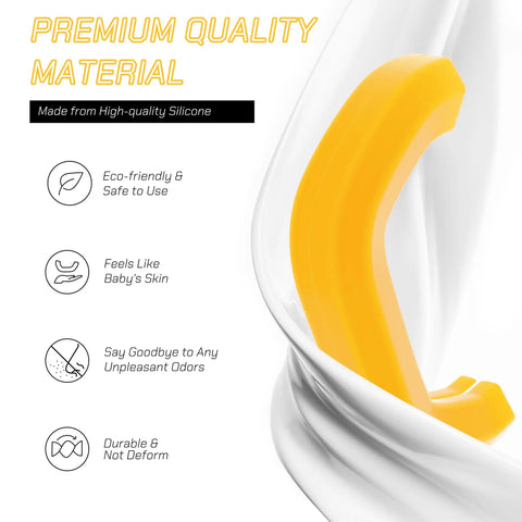 Two Pack Tow Hook Covers For Rivian R1T And R1S, Silicone Protective Caps in Yellow, highlighting premium quality material