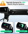 Twist Throttle Replacement For 48V E Bikes And Scooters With LCD Display And Two Keys Compatible With Ridstar Q20