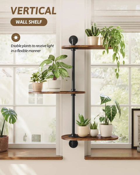 Heavy Duty Wooden Three Tier Window Sill Plant Stand Featuring A Smooth Rotating Rack To Show Off Your Houseplants And Clear Up Space Without Breaking A Sweat Today, displaying potted plants on shelves.