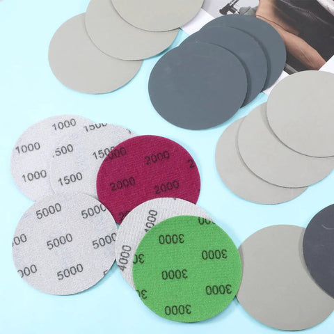 Grab These 24 Inch Round Sanding Discs For Drill With Multi Grit Set From Coarse To Ultra Smooth Finish. 24 pieces showing grit numbers.