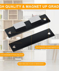 Ultra Thin Magnetic Catch For Cabinets Pack Of 8, black finish, dual magnet design for heavy duty door closures in modern interior