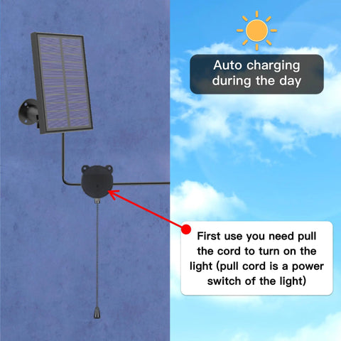 Solar Pendant Lights For Outdoors And Indoors With Pull Cord And Remote No Wiring Required Easy Setup Solar Powered Chandelier