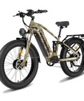 Beast 8000W Dual Motor Electric Mountain Bike for Adults With 60V 32Ah Battery, fat tires, and camouflage scout style.