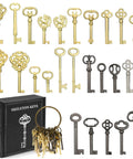 26 Key Universal Skeleton Key Set For Antique Dresser Cabinets And Old Timey Style Furniture Replacement Keys on display