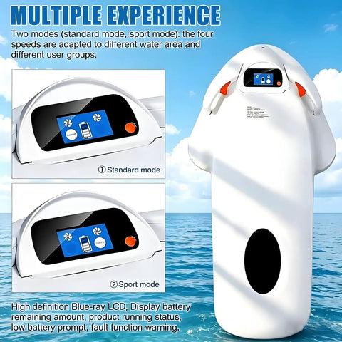 Electric Hydrofoil Board With 60-120 Minute Real World Runtime Dual Speed Modes 100 Kg Max Rider Weight IP68 Waterproof Jetboard LCD Display