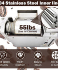 Commercial Coffee Roaster And Nut Roaster Drum Machine with 55 lbs capacity, showcasing stainless steel inner liner.