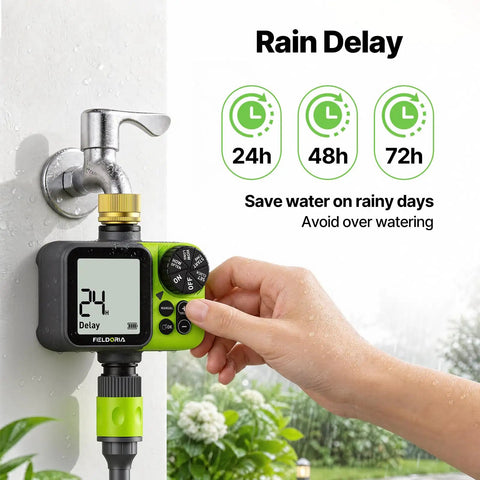 Sprinkler Timer For Garden Hose Programmable Watering Timer With Rain Delay Outdoor Automatic And Manual Set It And Forget It