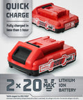 Kickass Cordless Brad Nailer Kit Cruises Through 18 Gauge Trim Work Slick Battery Powered Driver Battery pack for quick charging.