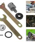 Heavy Duty Electric Drill Adapter Angle Conversion Kit Real Deal Nut Wrench For Grinding Bolt Work Compatible With Major Brand Power Tools Easily Essential Gear For DIY Pros Who Want To Crush Projects Without Stress Or Spending Crazy Money At All, metal parts