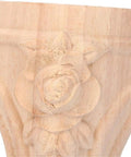 Close-up of carved floral design on Four Pcs Wooden Furniture Legs For Cabinets And Sofas Carved Table Feet Replacement Easy Install