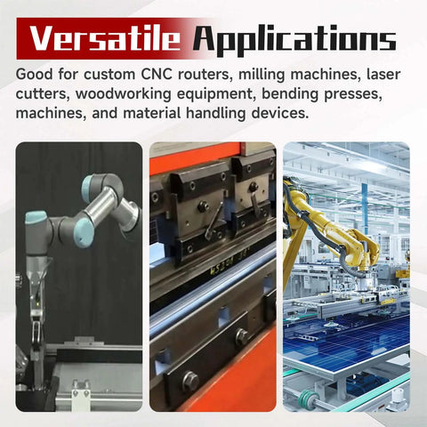 Versatile applications of SBR20 2200mm Linear Rail Guide Kit With 2 Rails And 4 SBR20UU Carriages in CNC and 3D printer setups.