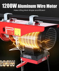 Shop Certified Electric Hoist With Wireless Remote And Twelve Meter Steel Rope 600kg Motorized Winch, 1200W Aluminum Wire Motor.