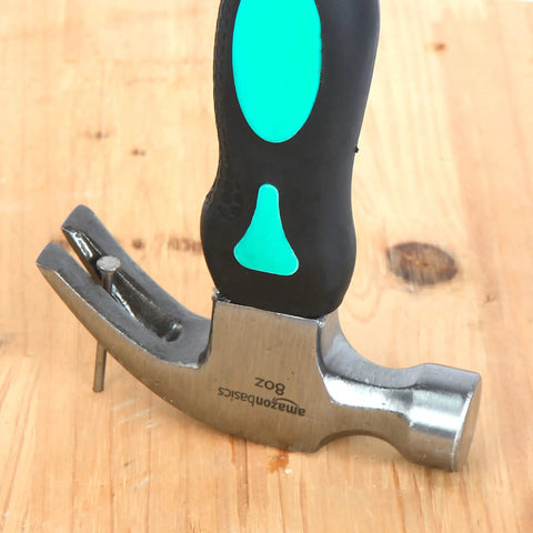 Stubby 4 Piece Tool Set With Hammer Flat And Phillips Screwdrivers And Adjustable Wrench In Turquoise Lightweight Durable Steel With Soft Grip Handles Great For Quick DIY Fixes At Home And On The Go hammer with soft grip handle