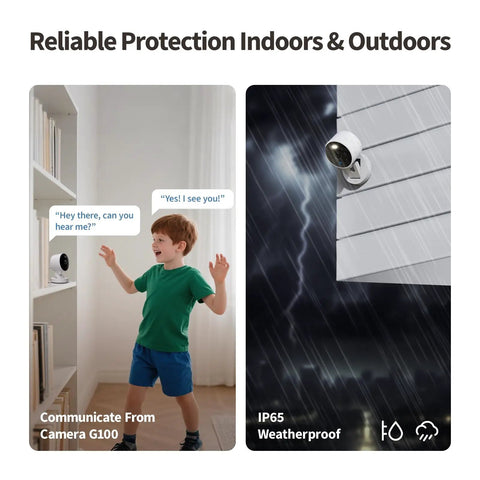 Image showing 2K Indoor Outdoor Security Camera With Spotlight Color Night Vision And AI Detection 140 Degree Field Of View Two Way Audio Wi Fi