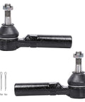 2Pc Front Outer Tie Rod Ends Replacement Set Fits Chevrolet Impala Buick Century Monte Carlo Pontiac Grand Prix And Chevy Impala Limited 1997 2016 Models Durable Heavy Duty Steering Upgrade, black steel with cotter pins