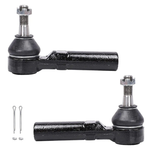 2Pc Front Outer Tie Rod Ends Replacement Set Fits Chevrolet Impala Buick Century Monte Carlo Pontiac Grand Prix And Chevy Impala Limited 1997 2016 Models Durable Heavy Duty Steering Upgrade, black steel with cotter pins