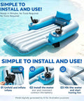 Rechargeable Dual Motor Electric Pool Lounger Inflatable Water Float With Two Motors And Two Storage Compartments setup guide