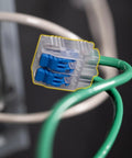 Lever Wire Connector 2 Port 12 AWG Reusable For Solid And Stranded Wires Jar Of 500 with easy release levers in use